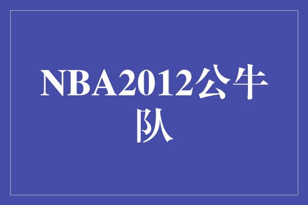 NBA2012公牛队