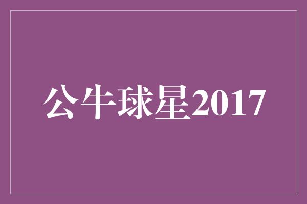 公牛球星2017