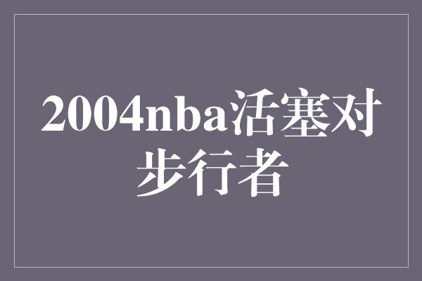 2004nba活塞对步行者