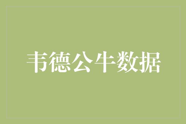 公牛队！韦德公牛之旅 统计数据展现惊人实力