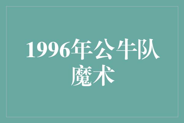 1996年公牛队魔术
