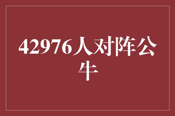 堪称!纵横篮球场,42976人迎战公牛!