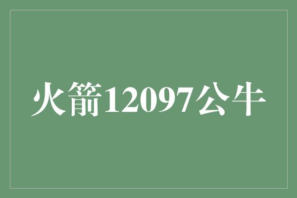 公牛队!火箭12097公牛 勇气与毅力的对决