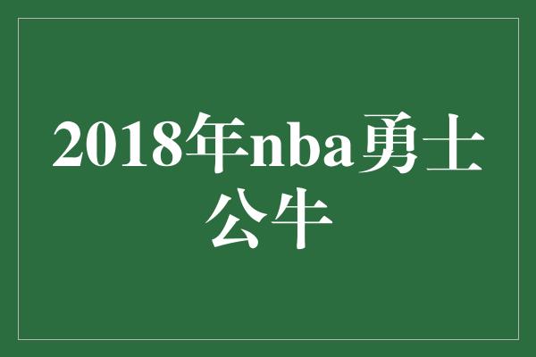 2018年nba勇士公牛
