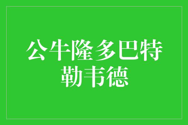 公牛隆多巴特勒韦德