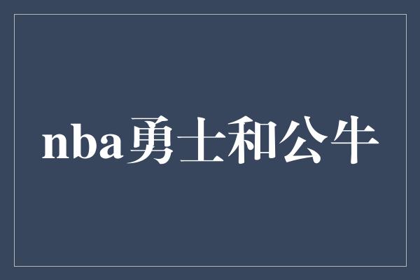 nba勇士和公牛