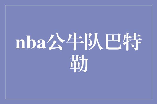 nba公牛队巴特勒