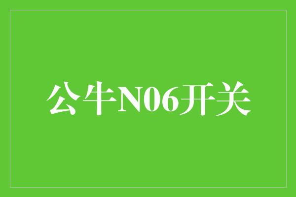 舒适！公牛N06开关 为你的生活带来便利与安全